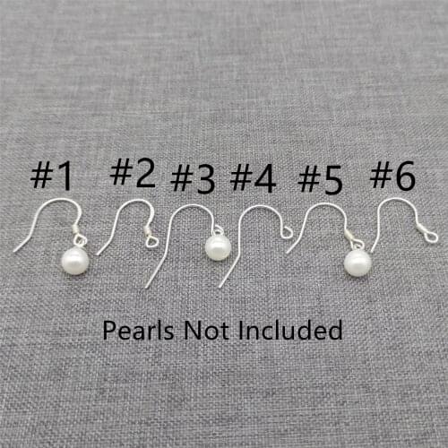 10prs of 925 Sterling Silver Shiny Ear Wire Earring Hook Cup Peg Drop Earring