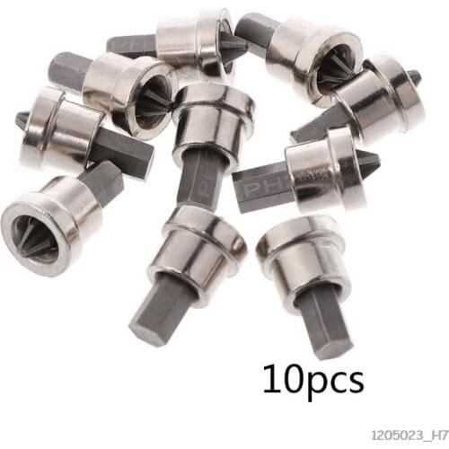 10pcs 25mm Long Depth Stop Plasterboard Drywall Bit Screws Locating Bits PH2 HEX Screwdriver Drywall Bits Screwdriver Bits Tool
