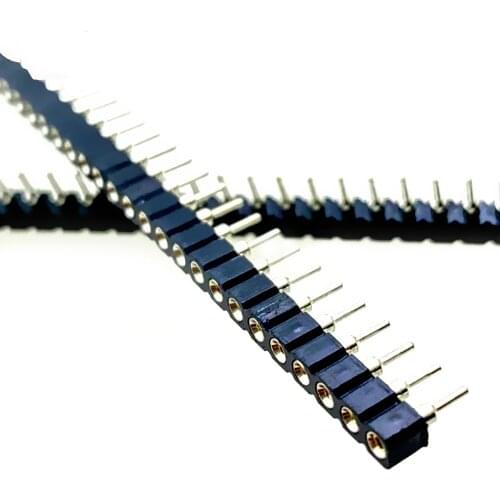 10Pcs/Lot 2.54mm 1x40 Pin Strip Tin PCB Panel IC Breakable Round Female Pin Header Connector