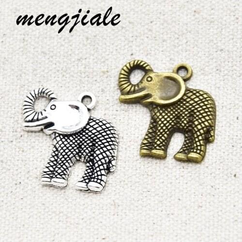 9Pcs antique Silver Plated Elephant Charm Pendants for Jewelry Accessories Making Bracelet Findings DIY