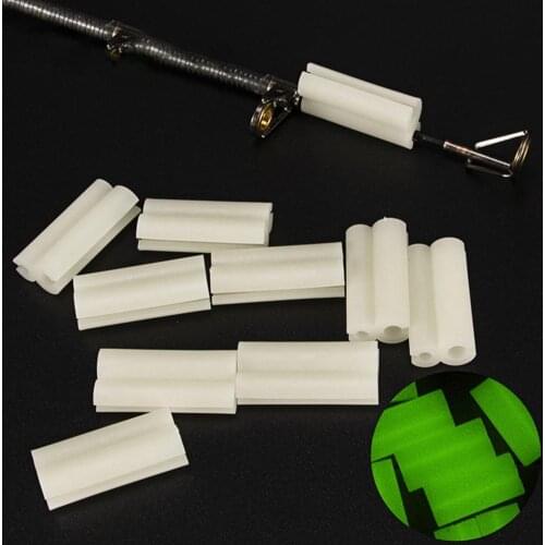 10Pcs Fishing Clip Waterproof Lightstick Fluorescent ABS Dark Glow Sticks Clip Holder for Night Fishing Fishing Light Stick