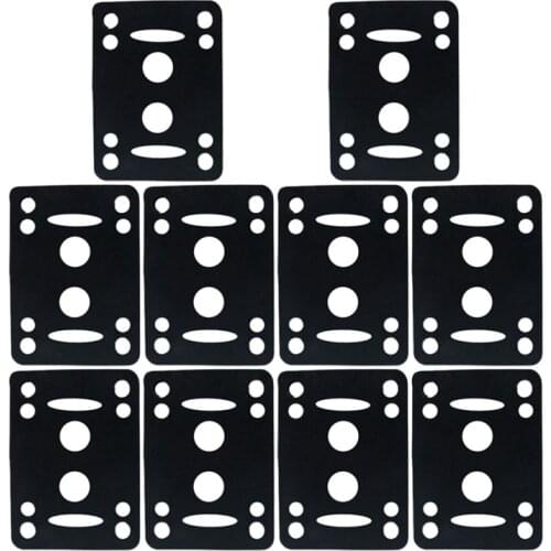 10 Pieces Skateboard Riser Pad 4mm Shock Pads Longboard Rise Pads Skateboard Shock Pads Soft Longboard Shockpads