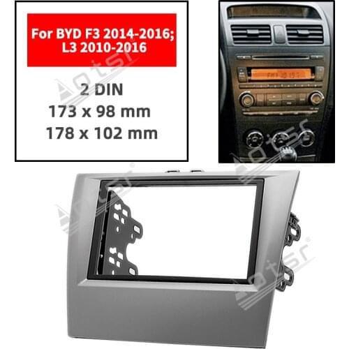 11-367 Car Radio Fascia Panel for BYD F3 2014 2015 2016; L3 2010 2011 2012 2013-2016 Stereo Fascia Dash CD Trim Installation Kit