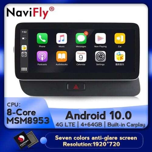 4G LTE 4GB+64GB Android Display For Audi Q5 2009-2017 10.25" Touch Screen GPS Navigation Car Radio Stereo Dash Multimedia Player