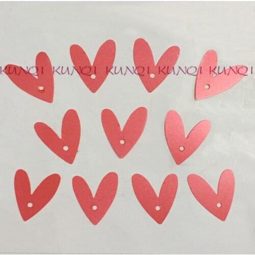550pcs/950pcs 15*20mm Matt Dull Red Heart Loose Sequin Paillette Sewing,Wedding Craft,Women Kids DIY Garment Accessory