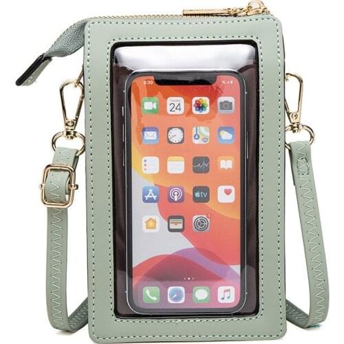 Brand Design Cellphone Wallet for Women Small Shoulder Bag Touch Creen Phone Pocket Mini Leather Crossbody Hand Bags Lady Purse