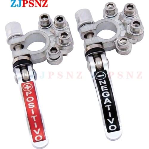 1Pair 12V 24V Toolless Quick Disconnect Battery Main Cable Post Terminal Shut-Off Connectors For Car Truck Boat Race Utv Tractor