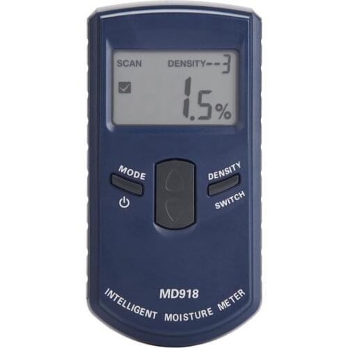 Digital Wood Hygrometer LCD Inductive Wood Moisture Meter Detector Timber Humidity Tester 4%~80% RH MD918