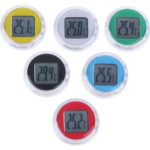 1PC Mini Waterproof Motorcycle Digital Thermometer Waterproof Clock Car Interior Watches Instruments Motorbike Accessories