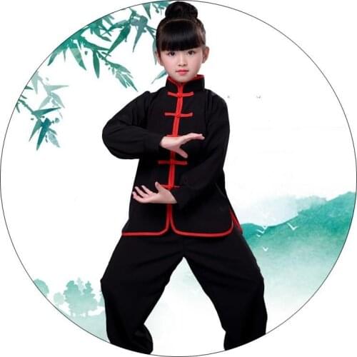 Childrens clothing summer short-sleeved pants martial arts tai chi uniforms unisex