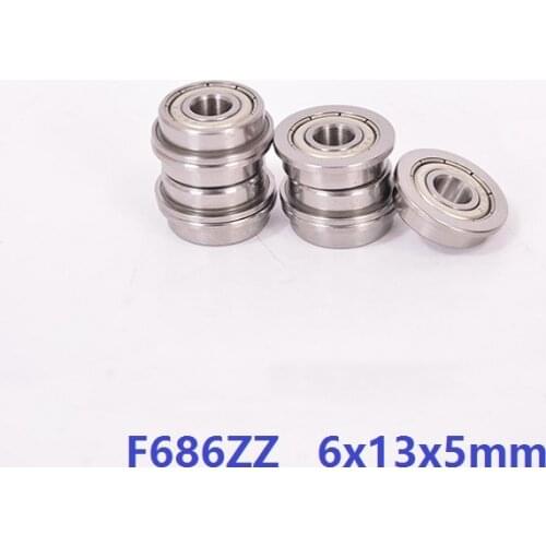 50pcs/100pcs/500pcs F686ZZ F686 ZZ F686 ZZ Z 6x13x5 mm flange Deep Groove Ball Bearing Miniature 6*13*5mm Flanged F 686ZZ