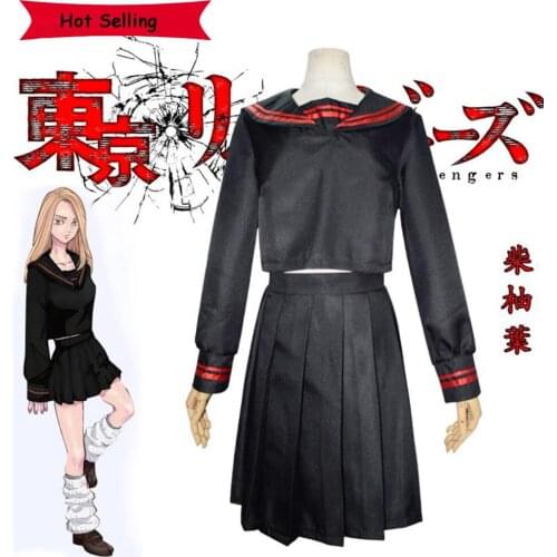 Hot Anime Tokyo Revengers Shiba Yuzuha Cosplay Costume Skirt Suit Sailor School Uniform Dress Girls Women Halloween Role Party