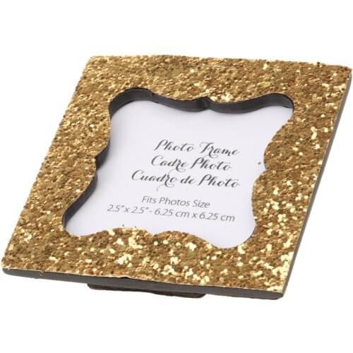 Shiny Sequin Small Photo Frame with Back Stand Wedding Party Favor