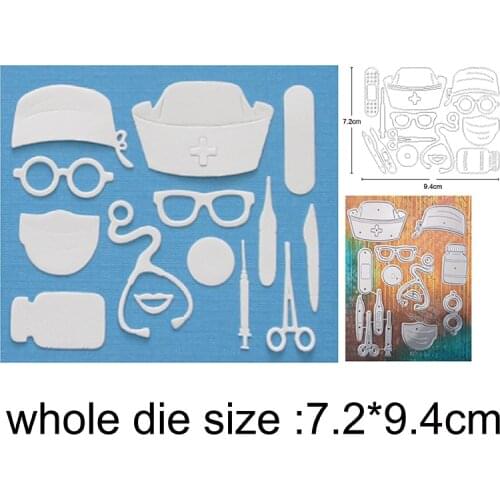 Doctors nurses 2020 Cutting Dies for DIY Scrapbooking Photo Album Decorative Paper Card Making Dies Embossing Folder Metal