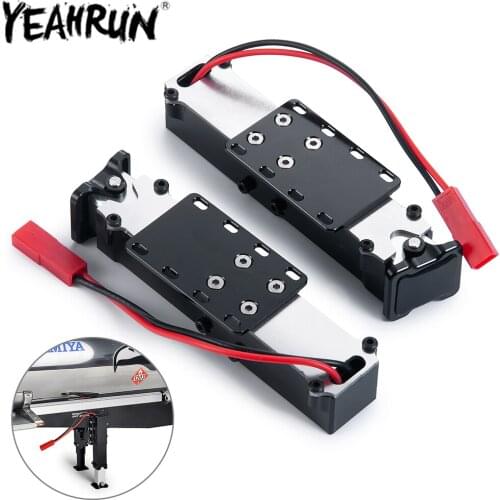 YEAHRUN 1:14 Metal Legs Electric Lift Outrigger Frame Support Feet Pillar for 1/14 Tamiya Truck Trailer Tractor RC Model Car