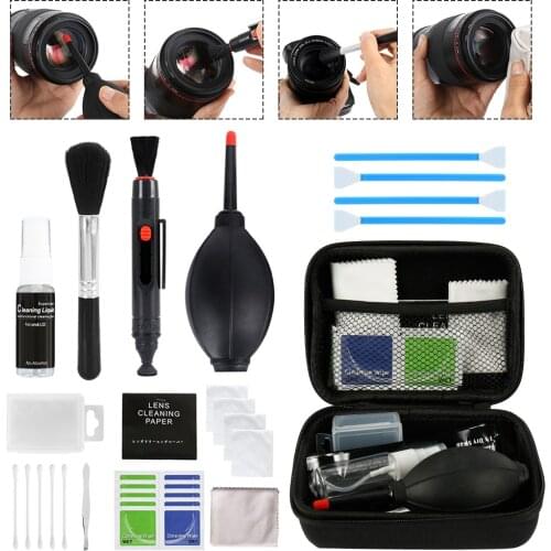 46pcs Camera Cleaner Kit DSLR Lens Digital Camera Sensor Cleaning Kit for Sony Fujifilm Nikon Canon SLR DV Cameras Clean Set
