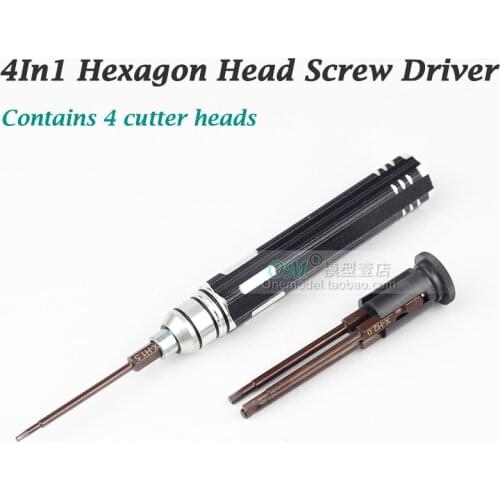 M./-4 In 1 Hexagon Head Screw Driver High Quality Hex ScrewDriver Tools Set Kit H1.5 H2.0 H2.5 H3.0 For RC Helicopter Car Tools