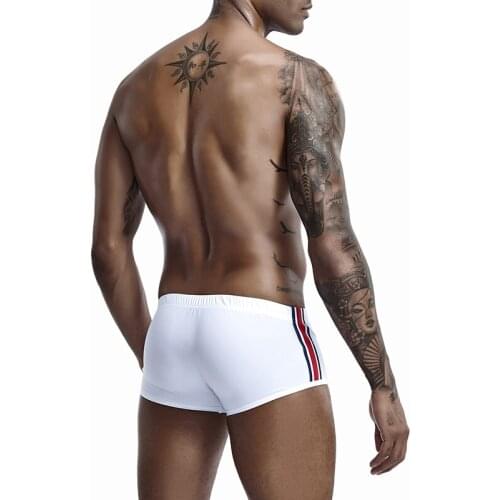 New solid side stripe swimwear men sexy men swimsuits sunga beach swim shorts board swim trunk pool swim brief spa bathing suits