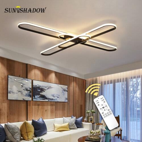 Surface Mount Modern Led Ceiling Light Black&White Large Home Ceiling Lamp for Living room Bedroom Dining room Kitchen Lustres