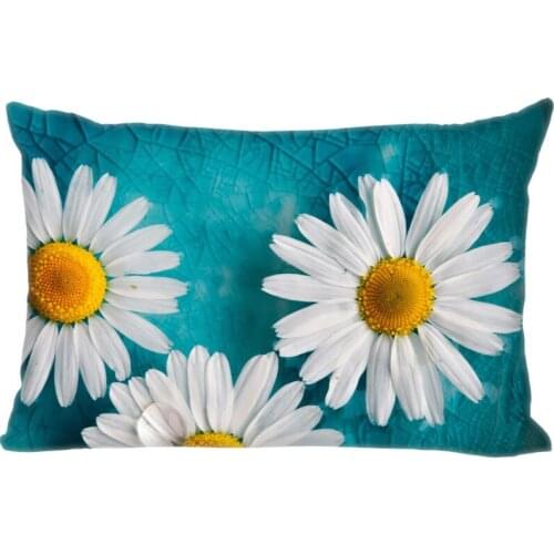 Rectangle Pillow Cases Hot Sale Best High Quality Daisy Pillow Cover Home Textiles Decorative Double Sided Pillowcase Custom