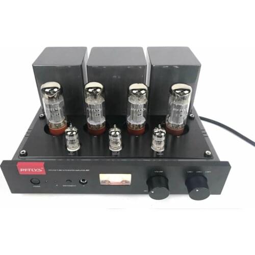 RFTLYS integrated EL34 Bluetooth tube power amplifier, three signal inputs, 4Ω 8Ω output selection