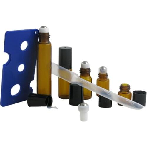 100 X 1ML 2ML 3ML 5ML 10ML roll on roller bottles for essential oils roll-on refillable perfume bottle deodorant containers