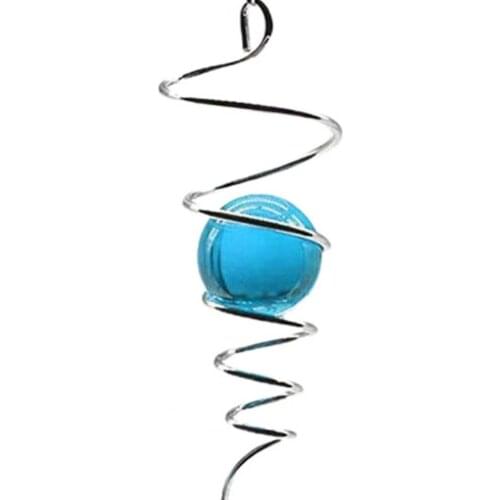 Spiral Tail Exquisite Attractive Metal Ball Spiral Spinner Stabilizer Music Wind Chime Home Hanging Decoration