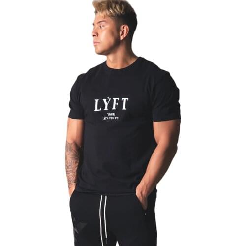 Sport Training Loose Cotton T Shirt Gym Fitness Bodybuilding Short Sleeve T Shirt Men Summer Fashion Casual Tops Japan Clothing