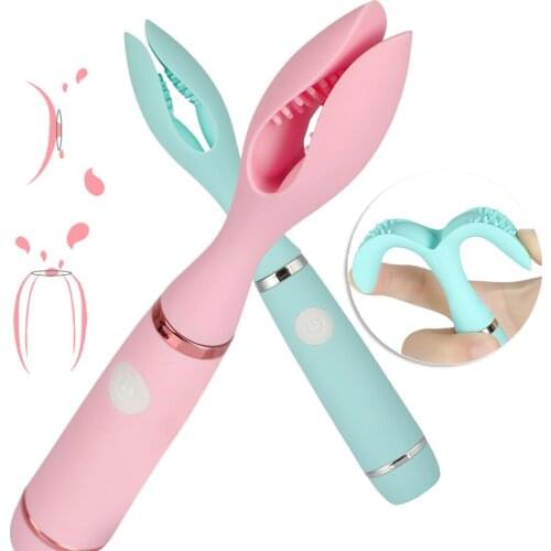 Clitoris Nipple Clamps Vibrator Y Shape Vagina G Spot Stimulator Sex Toys for Adults Men Women Pussy Massager Female Masturbator
