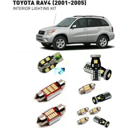 Led interior lights For Toyota rav4 2001-2005 7pc Led Lights For Cars lighting kit automotive bulbs Canbus