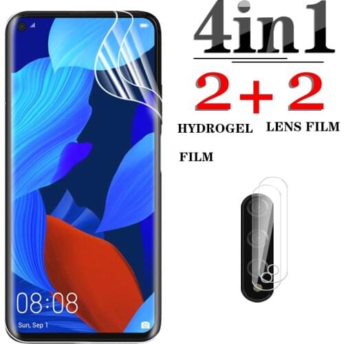 Nova 5 t hydrogel film camera lens protective for Huawei y9a y9 y8p y7a y7p y6s y5p nova 7i 7se p smart s z pro screen protector
