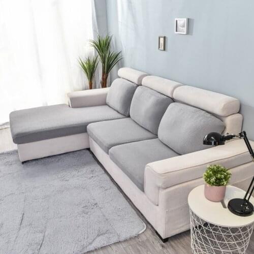 Funiture protector Jacquard thick sofa cushion cover sofa protector seat cushion slipcover elastic solid color