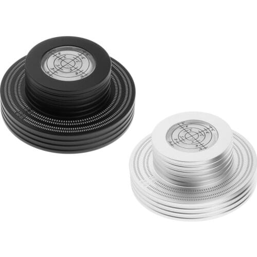 Record Clamp,50/60Hz Hz Turntable Disc Record Stabilizer Clamp with Bubble Level fits for Vinyl Record Player/Lower Noise