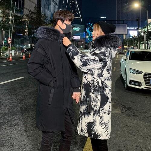 Winter Camouflage Down Jacket Men Thicken X-Long White Duck Down Hot-selling Down Parkas Couple Windproof Warm Jacket