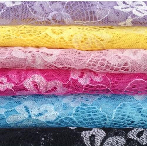 150cm*100cm lace mesh gauze high-grade elastic fabric flowers material hollow outer yarn shawl scarf skirt dress baby clothing