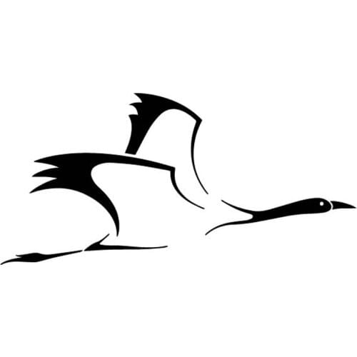 17.2CM*8.3CM White Crane Flying Decor Vinyl Decal Decoration Car Trunk Car Sticker