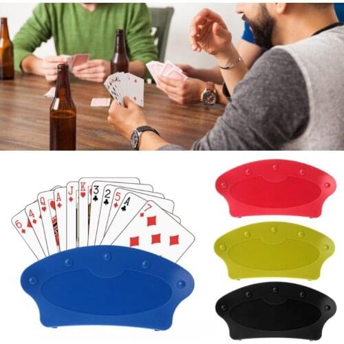 4Pcs Playing Card Holders Poker Stand Seat Lazy Poker Base Game Organizes Hands for Easy Play