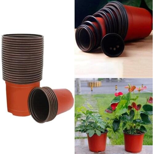 50 Pieces of Plastic Nursery Flower Pots Suitable for Indoor, Outdoor, Garden, Courtyard and Park