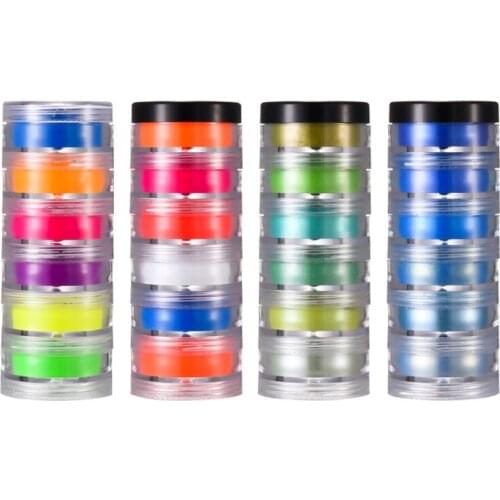 6/24 Colors Cosmetic Grade Pearlescent Mica Powder Epoxy Resin Dye Pearl Pigment