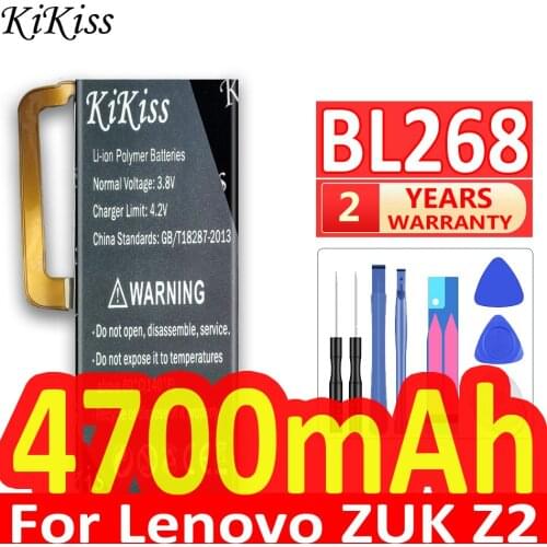 4700mAh kikiss Battery BL268 For Lenovo ZUK Z2 Mobile Phone replacement High Quality Battery free tools Gifts