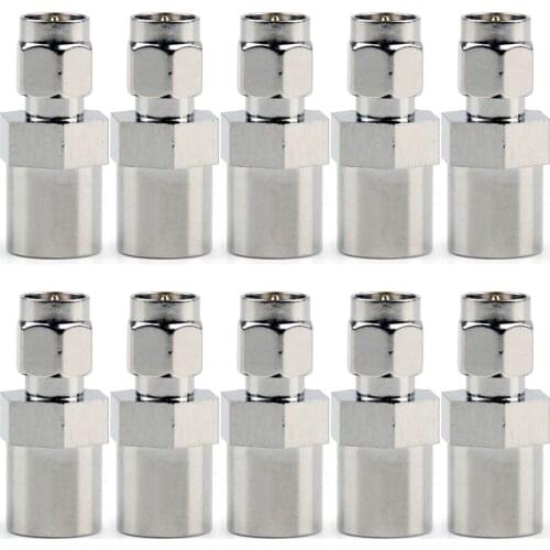 Artudatech 1Pcs/10Pcs Adapter FME Plug Male To SMA Male RF Connector Straight M/M Parts