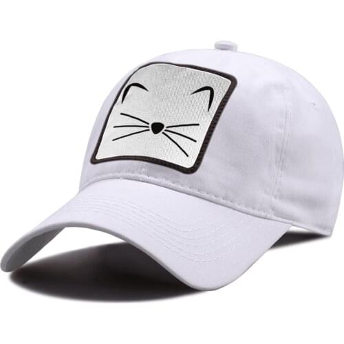 Outdoor Unisex Snapback Hat CAT Cartoon Cute Print Hip Hop Baseball Caps Adjustable Cotton Riding Hats Sun Shade Sport Sun Cap