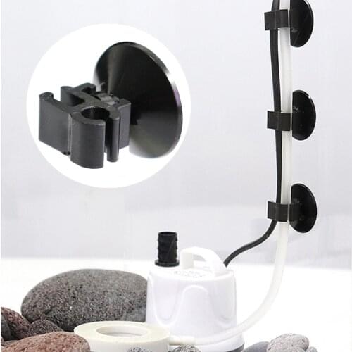 Black White Aquarium Suction Cup Clip Oxygen Tube Buckle Power Cord Buckle Fish Tank Accessory Wire Finisher Hose Pump Sucker