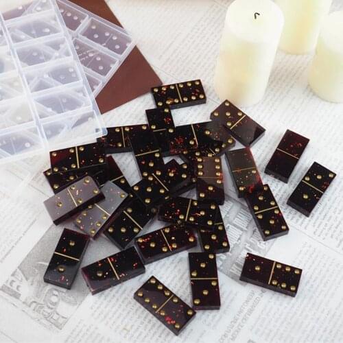DIY Epoxy Resin Silicone Molds Dominoes Game Casting Molding Jewelry