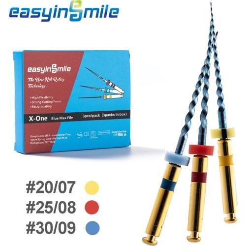 3Pcs/pack Dental X-ONE Blue Max Endodontic File Rotary Endo Engine NITI Tips 25mm EASYINSMILE