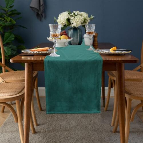 European luxury Velvet Fabric Table Runner Tablecloth Table Runners Table Flag Dinner Mats Decoration Wedding