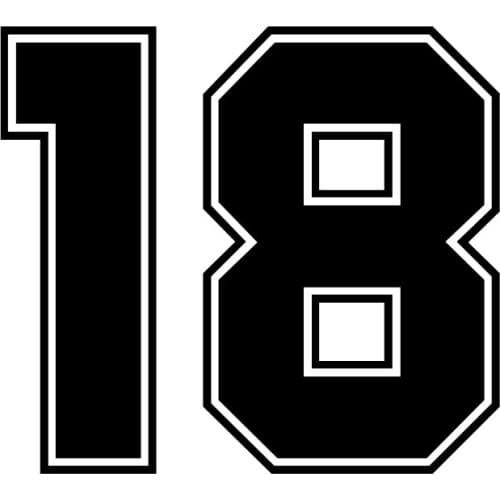 Hot Sell Jersey NO. 18 Cartoon Graffiti Car Accessories Car-Sticker Decals for Window Rear Decoration KK 15*14cm