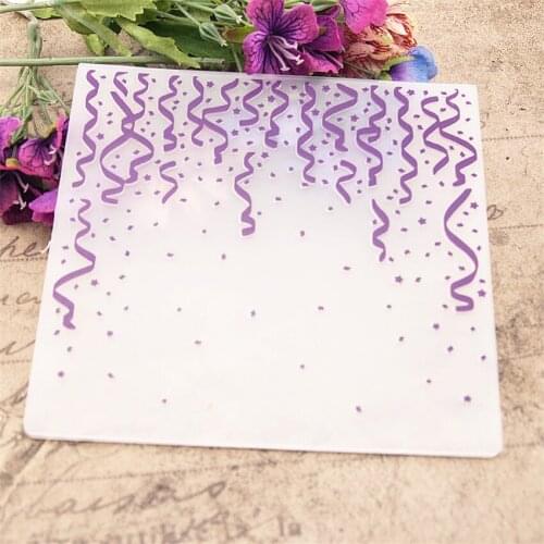 HOT plastic Strip ribbon template craft card making paper card album wedding decoration scrapbooking embossing folder