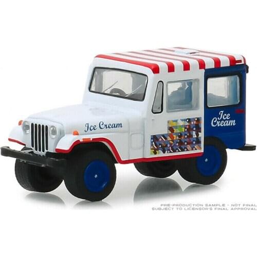 GreenLight 1:64 1975 J EEP DJ-5 ICE CREAM TRUCK alloy toy car toys for children diecast model car Birthday gift