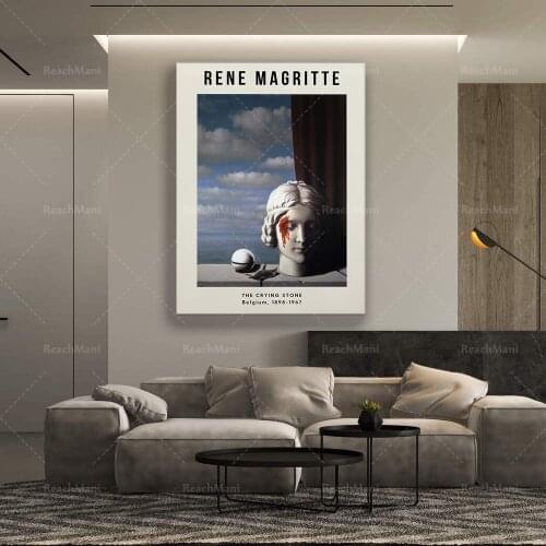 Rene Magritte - The Crying Stone, 1942 - Poster,Canvas - Home Decor - Vintage Painting, Surrealism, Modern Art, Wall Art